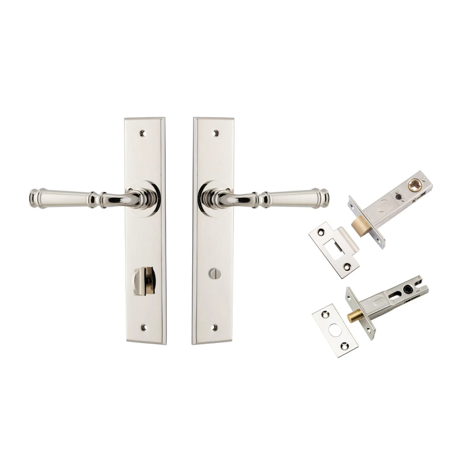 Iver Verona Door Lever Handle on Chamfered Backplate Privacy Kit - Available in Various Finishes - Image 12