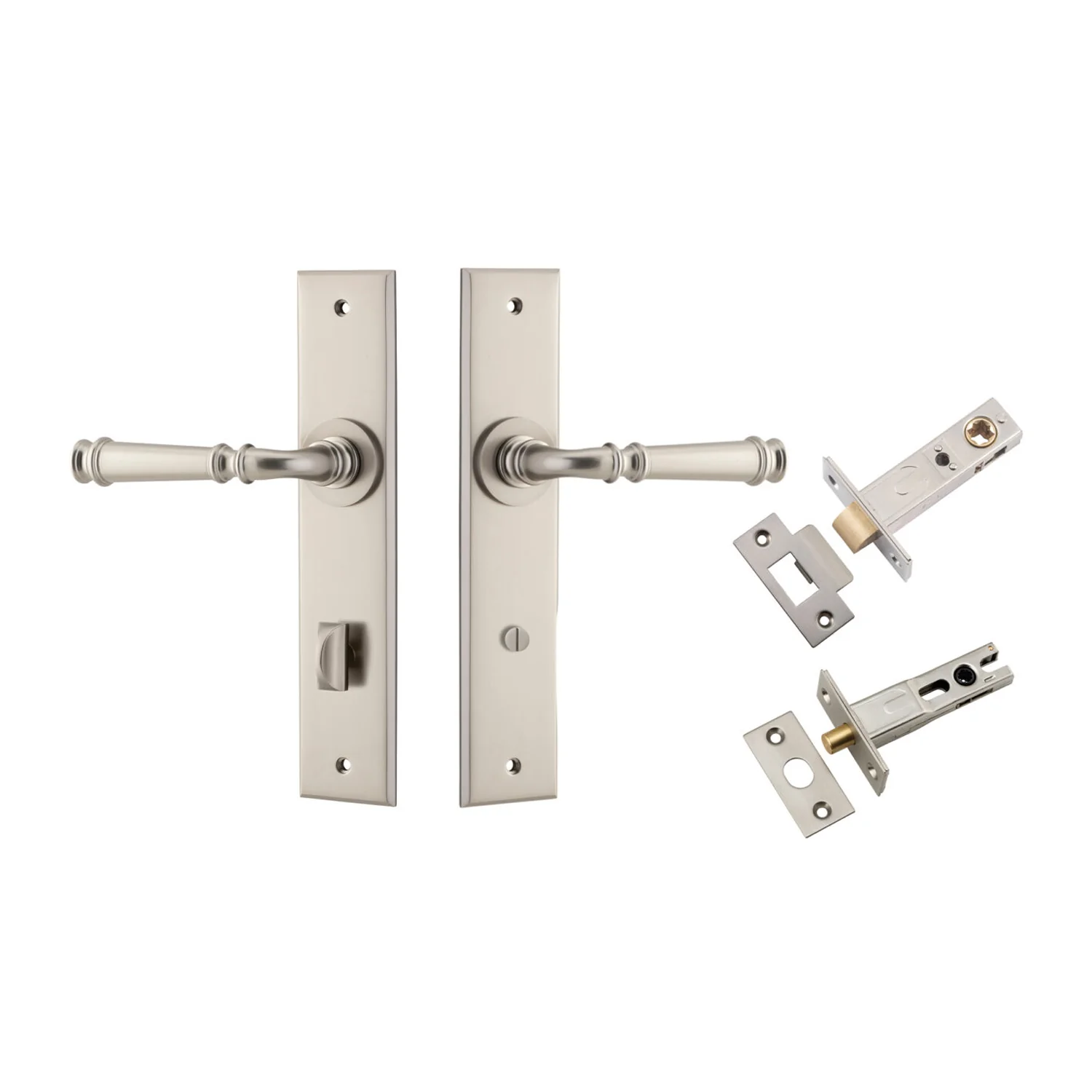 Iver Verona Door Lever Handle on Chamfered Backplate Privacy Kit - Available in Various Finishes - Image 13