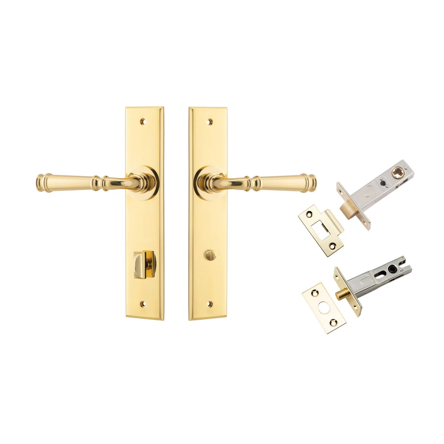 Iver Verona Door Lever Handle on Chamfered Backplate Privacy Kit - Available in Various Finishes - Image 5