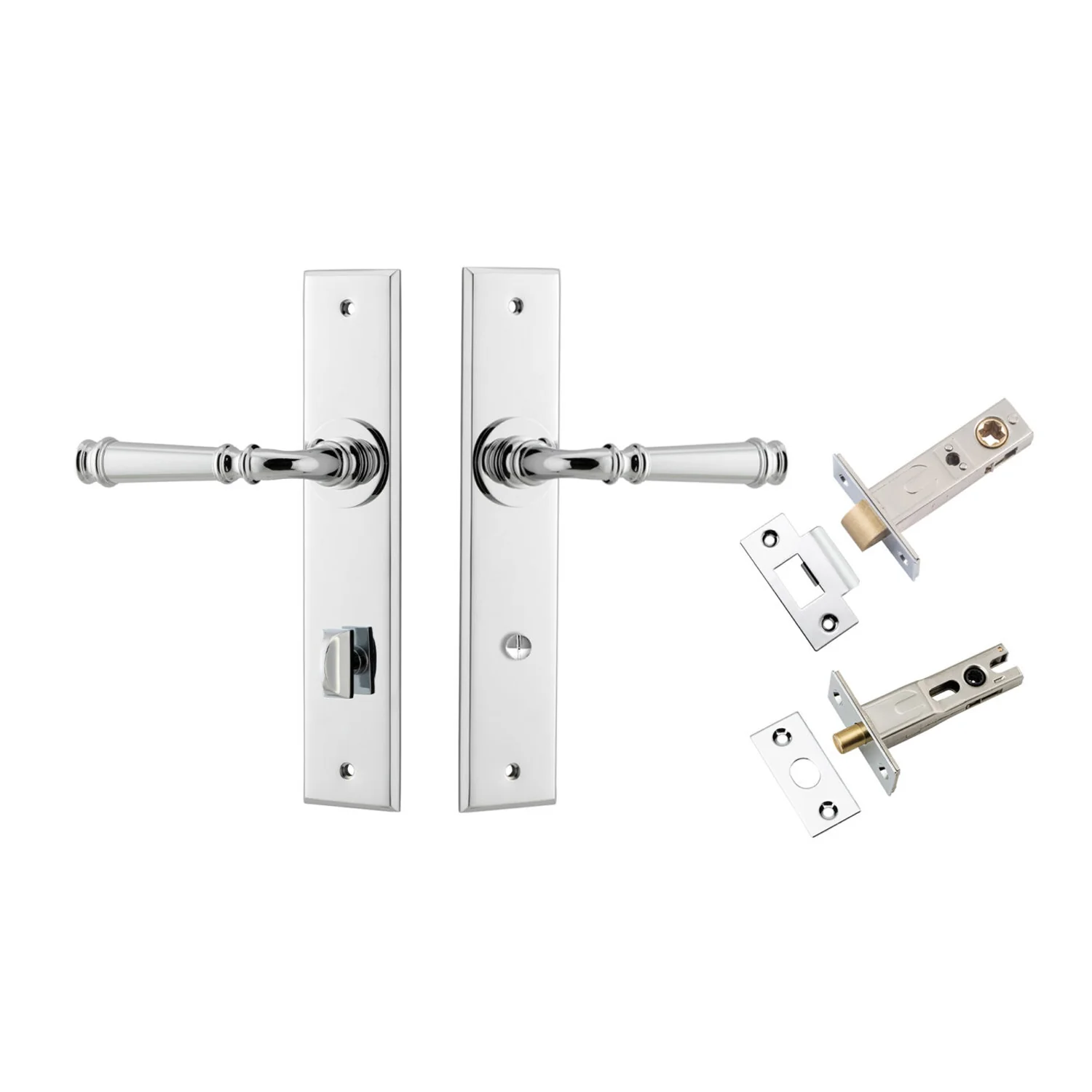 Iver Verona Door Lever Handle on Chamfered Backplate Privacy Kit - Available in Various Finishes - Image 7