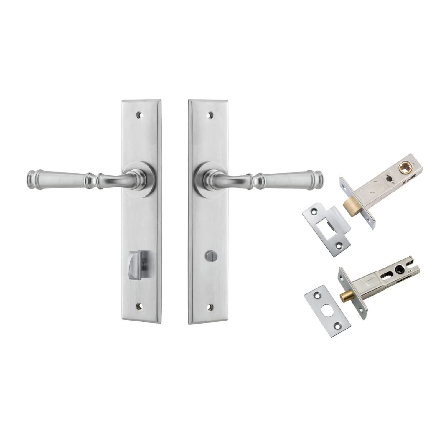 Iver Verona Door Lever Handle on Chamfered Backplate Privacy Kit - Available in Various Finishes - Image 8