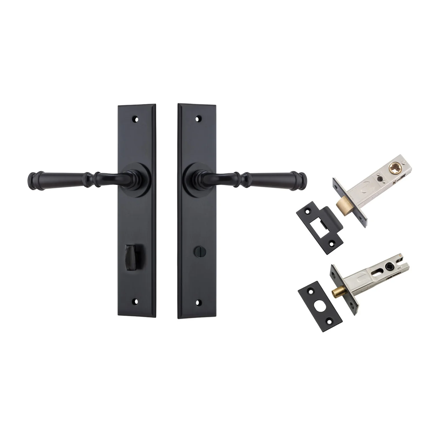 Iver Verona Door Lever Handle on Chamfered Backplate Privacy Kit - Available in Various Finishes - Image 9