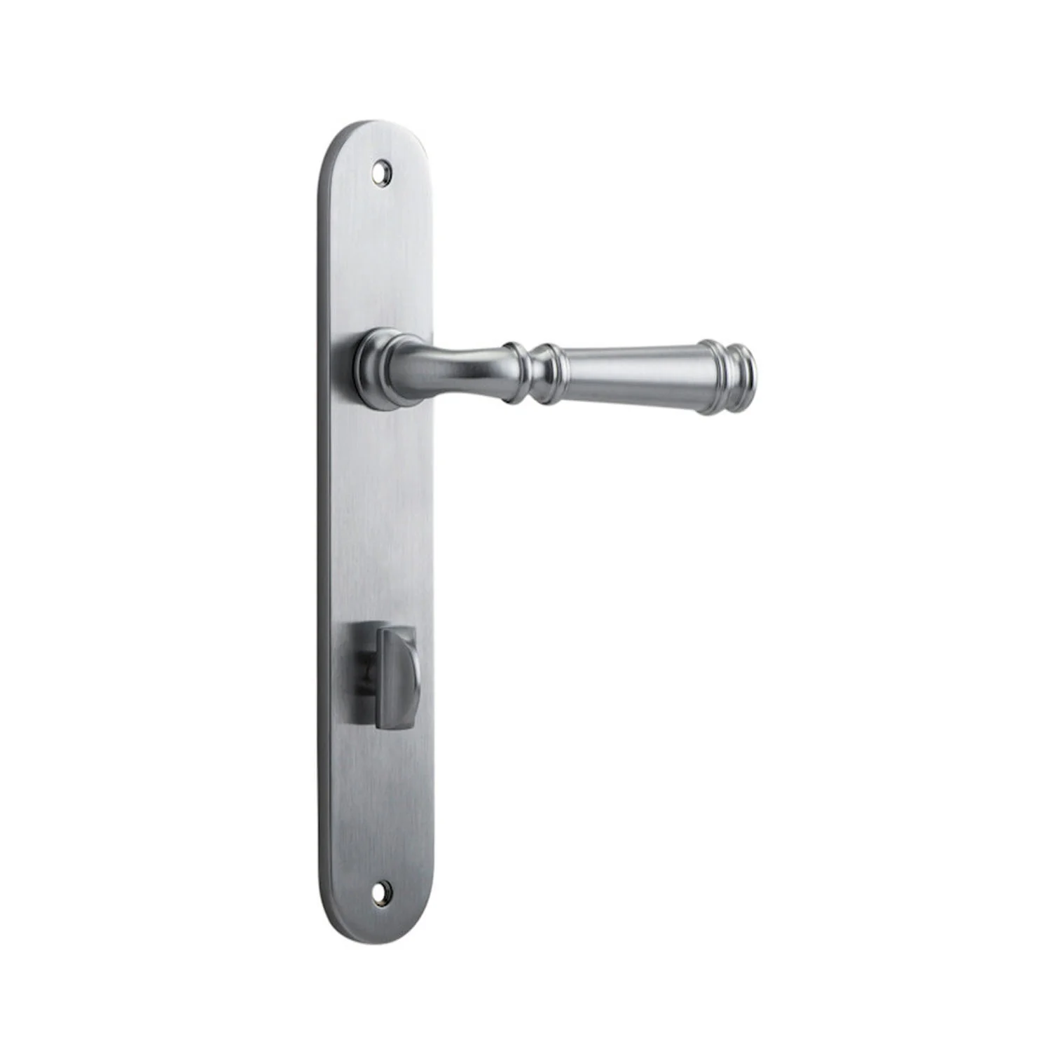 Iver Verona Door Lever Handle on Oval Backplate Brushed Chrome - Image 4
