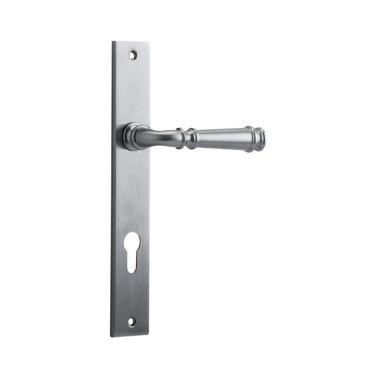 Iver Verona Door Lever Handle on Rectangular Backplate Brushed Chrome - Image 3