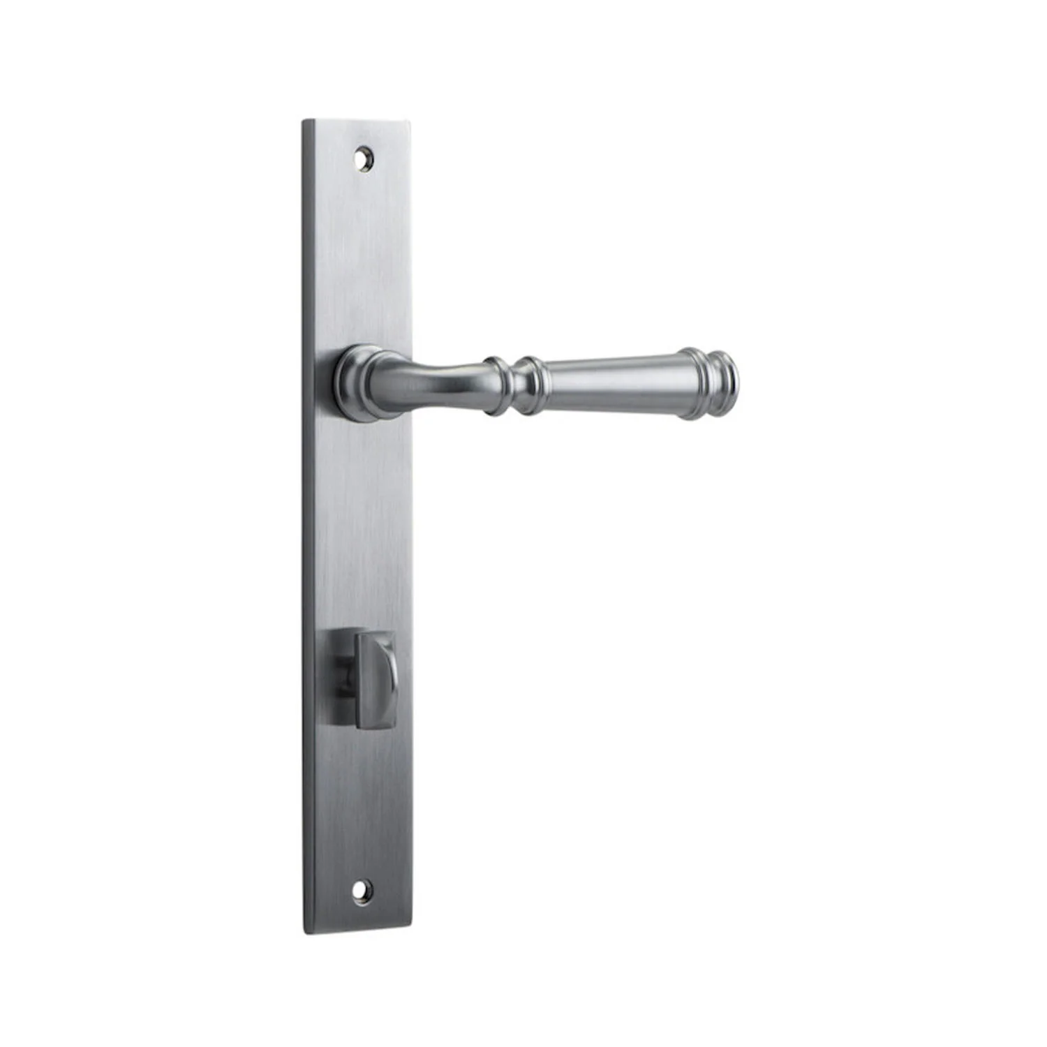 Iver Verona Door Lever Handle on Rectangular Backplate Brushed Chrome - Image 4