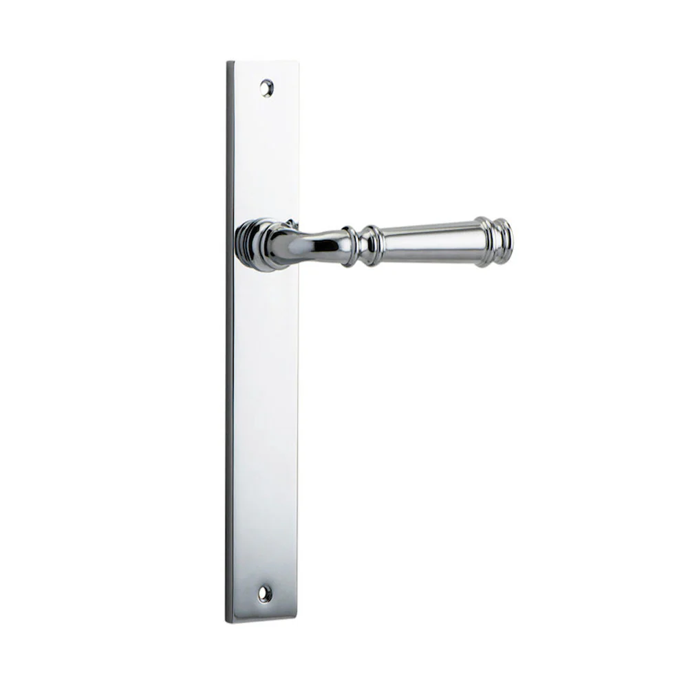 Iver Verona Door Lever Handle on Rectangular Backplate Chrome Plated - Image 2