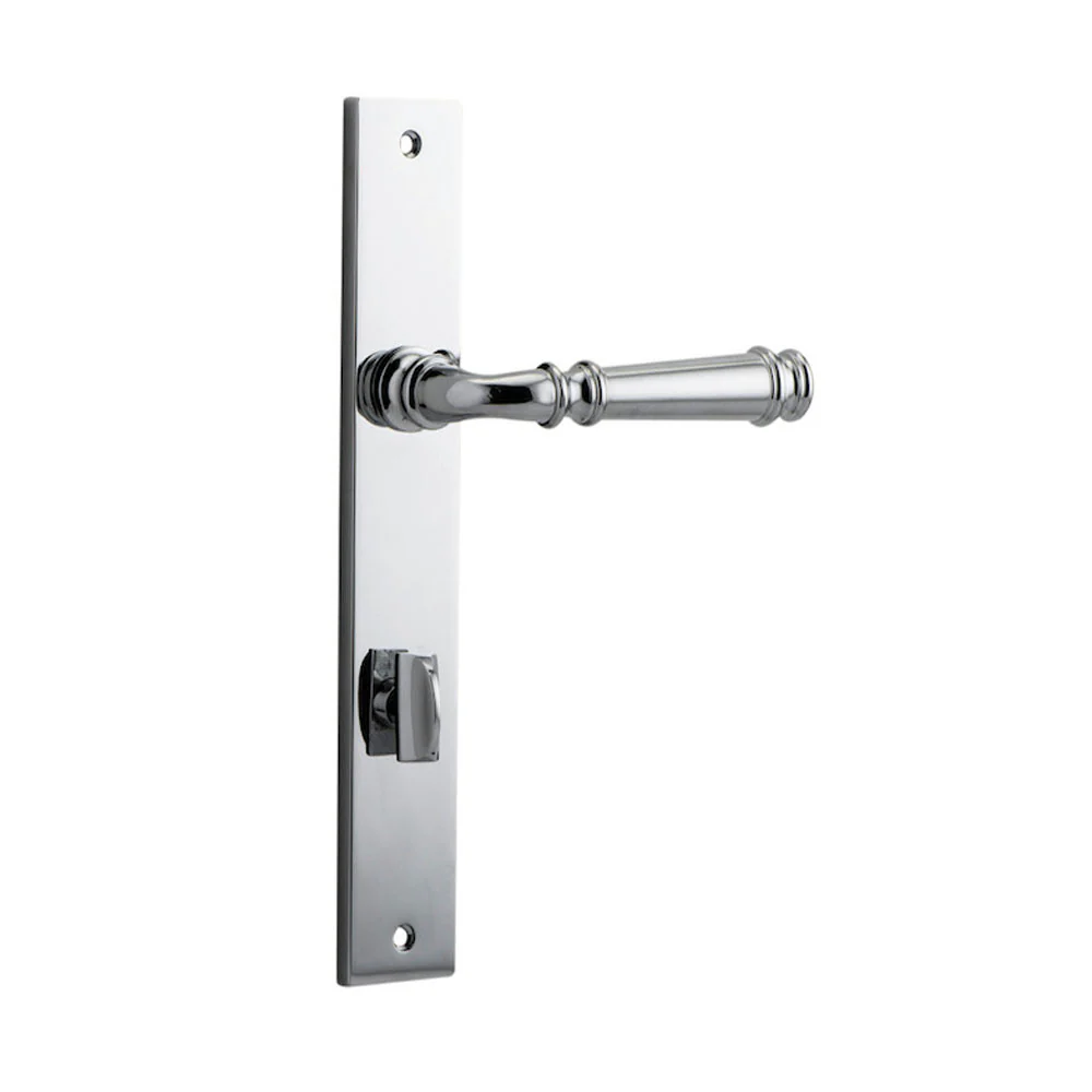 Iver Verona Door Lever Handle on Rectangular Backplate Chrome Plated - Image 4