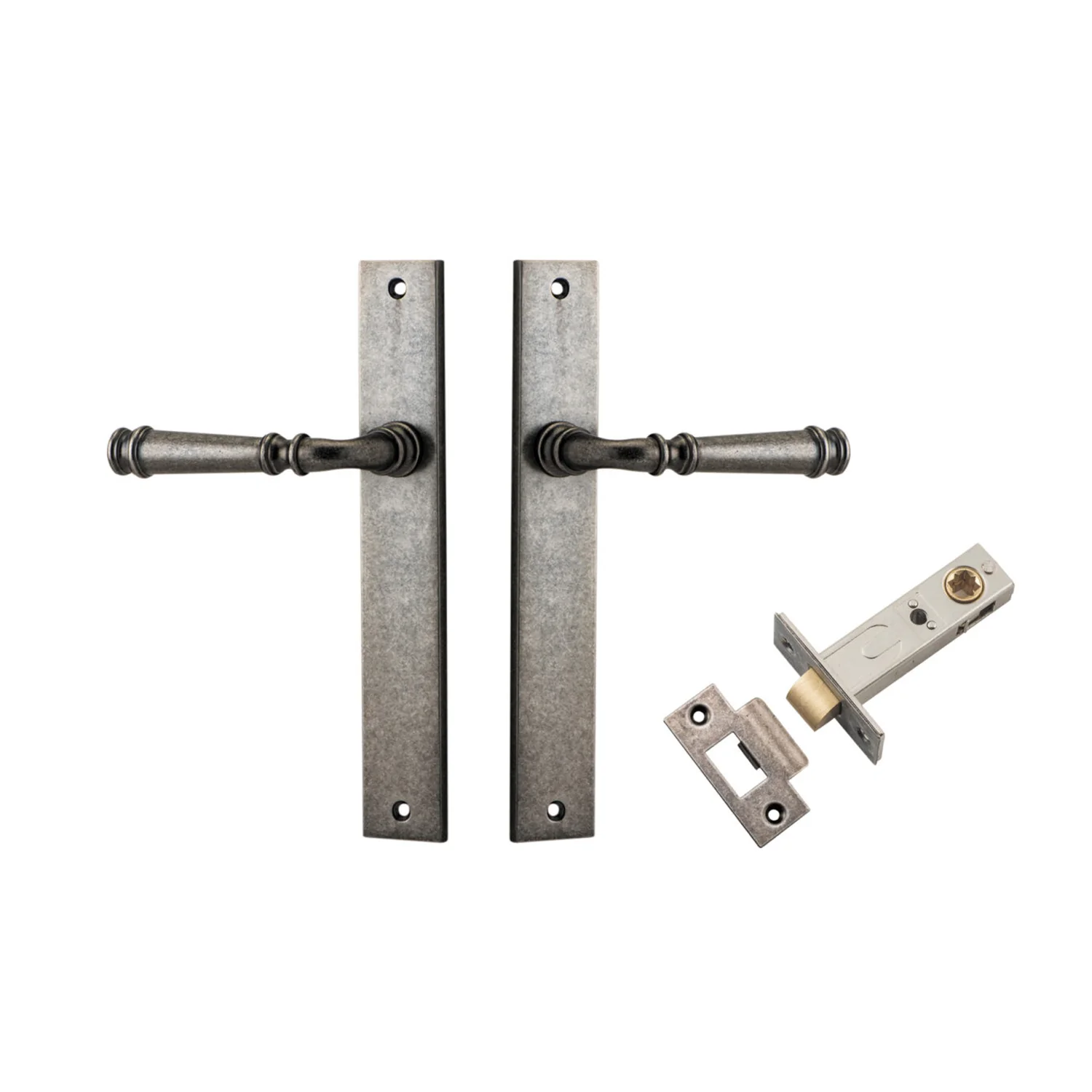 Iver Verona Door Lever Handle on Rectangular Backplate Passage Kit - Available in Various Finishes - Image 7