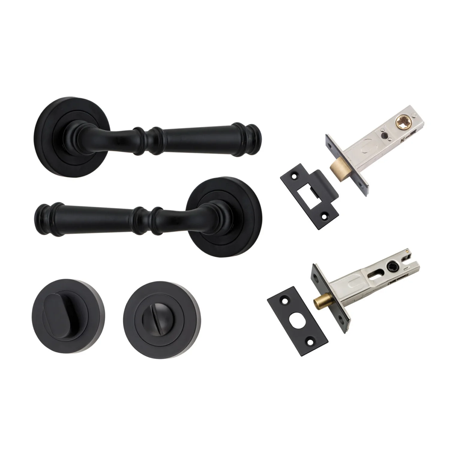 Iver Verona Door Lever Handle on Round Rose Privacy Kit - Available in Various Finishes - Image 10