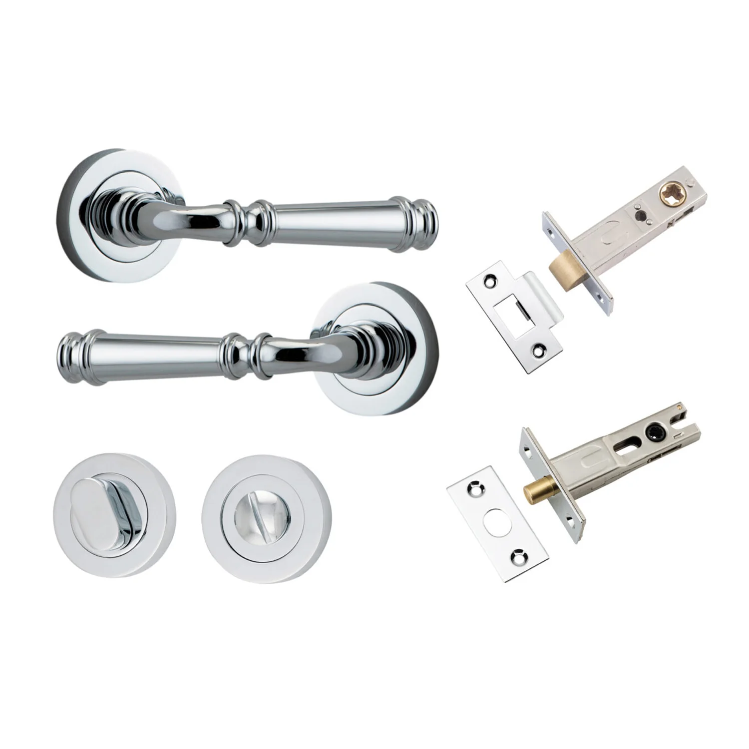Iver Verona Door Lever Handle on Round Rose Privacy Kit - Available in Various Finishes - Image 12