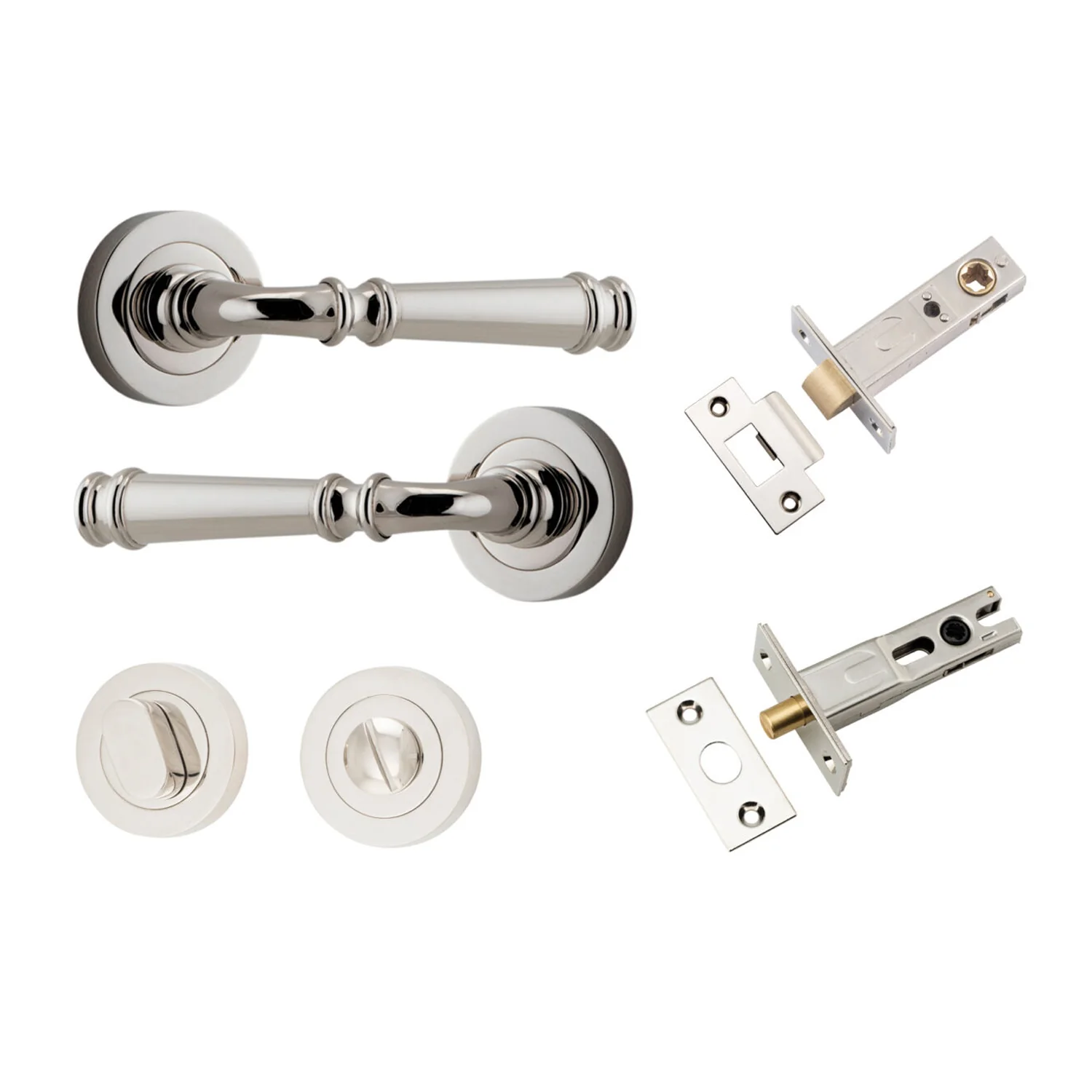 Iver Verona Door Lever Handle on Round Rose Privacy Kit - Available in Various Finishes - Image 13