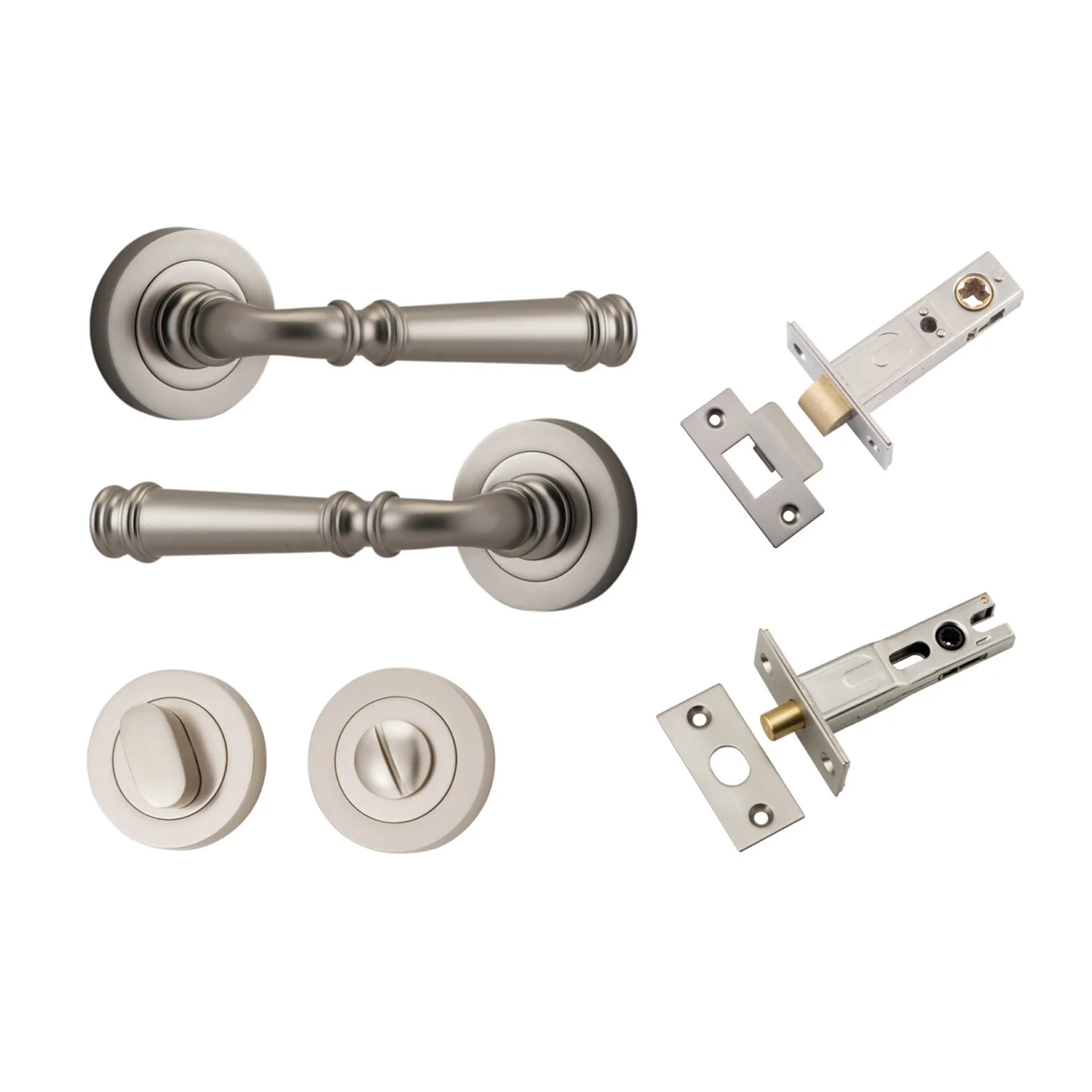 Iver Verona Door Lever Handle on Round Rose Privacy Kit - Available in Various Finishes - Image 14