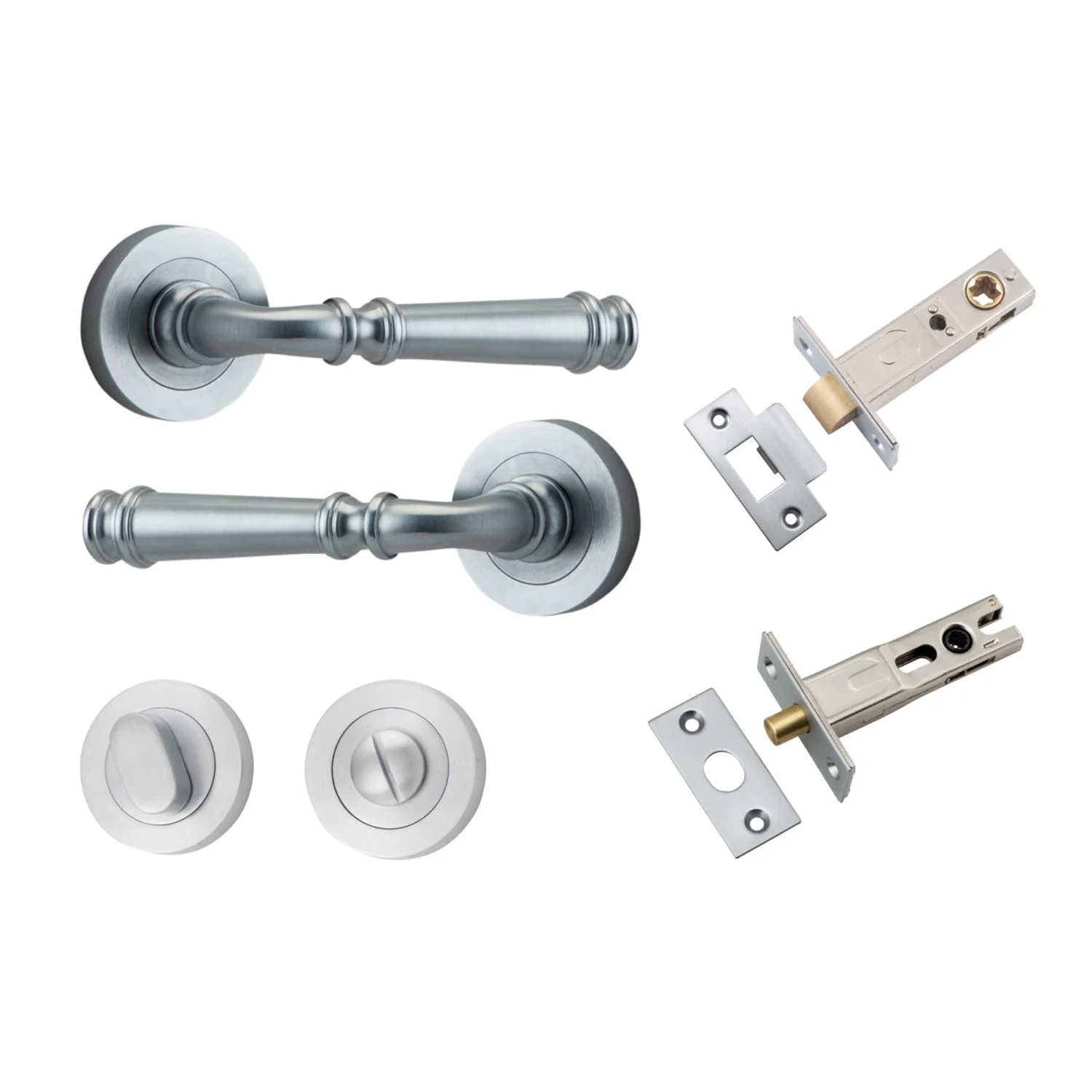 Iver Verona Door Lever Handle on Round Rose Privacy Kit - Available in Various Finishes - Image 8