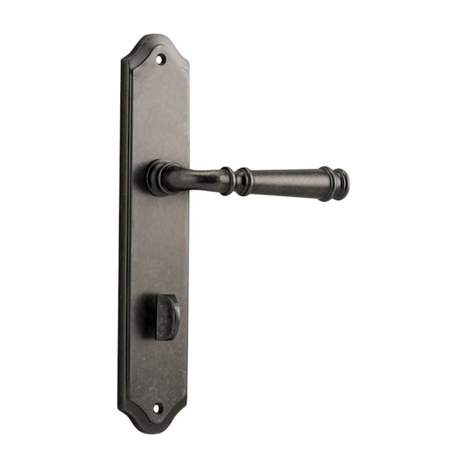 Iver Verona Door Lever Handle on Shouldered Backplate Distressed Nickel - Image 5
