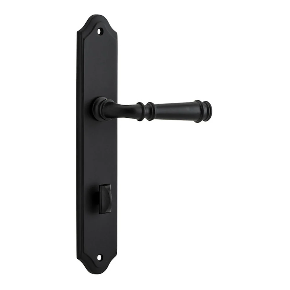 Iver Verona Door Lever Handle on Shouldered Backplate Matt Black - Image 5