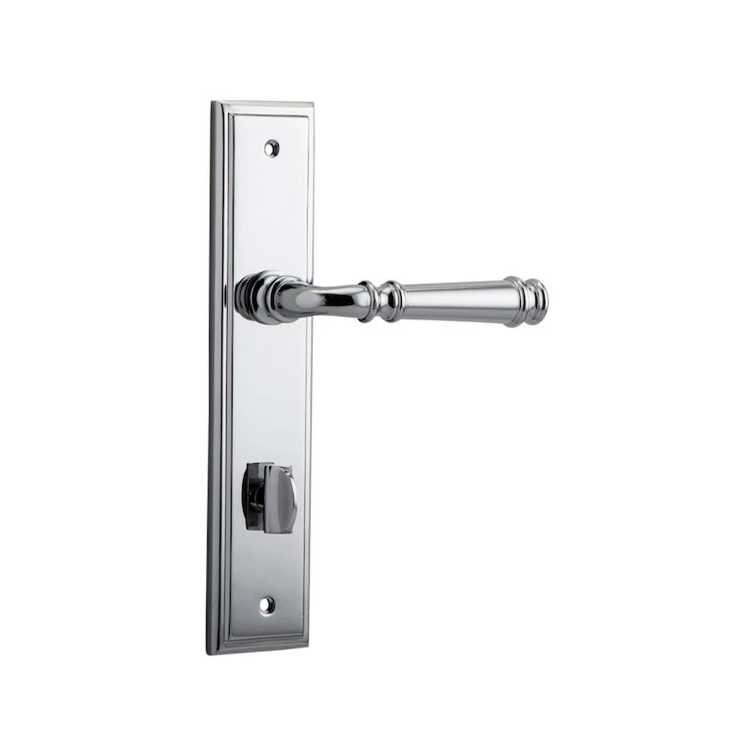Iver Verona Door Lever Handle on Stepped Backplate Chrome Plated - Image 5