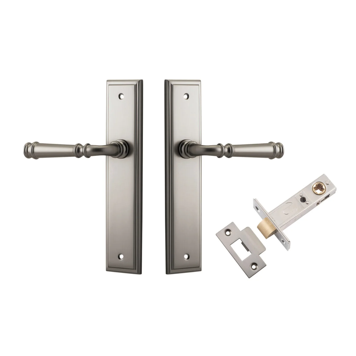 Iver Verona Door Lever Handle on Stepped Backplate Passage Kit - Available in Various Finishes - Image 12