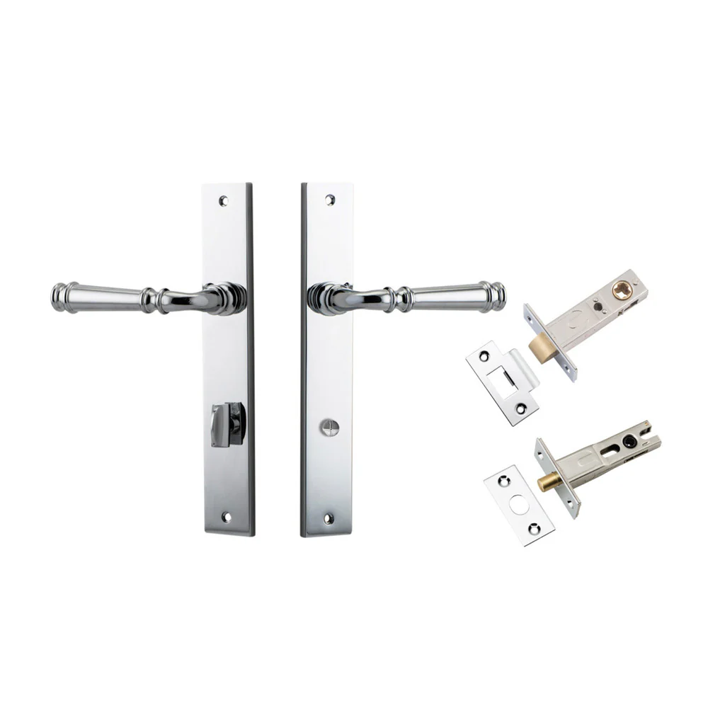 Iver Verona Door Lever on Rectangular Backplate Privacy Kit with Turn - Image 11