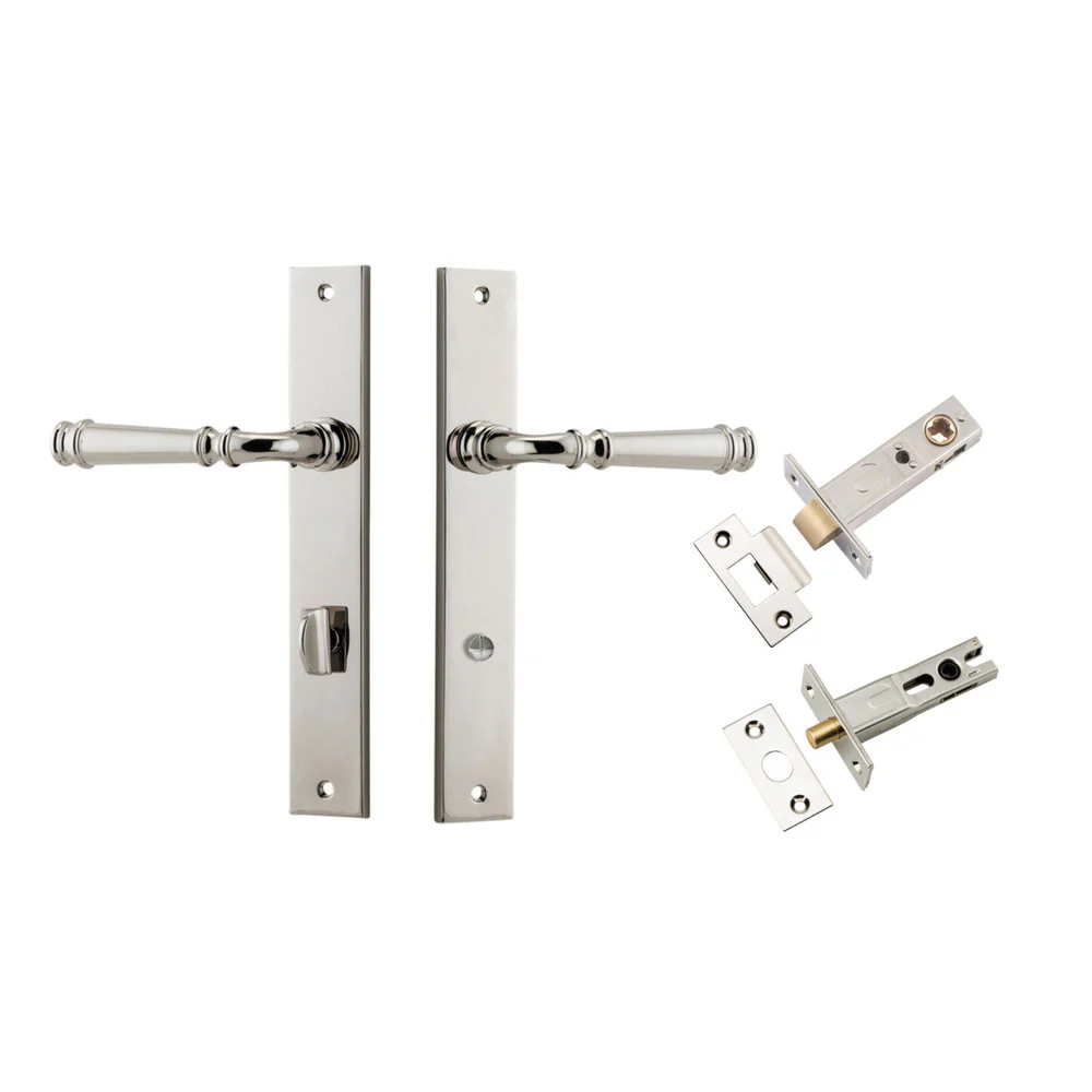 Iver Verona Door Lever on Rectangular Backplate Privacy Kit with Turn - Image 12