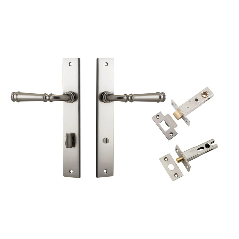 Iver Verona Door Lever on Rectangular Backplate Privacy Kit with Turn - Image 13