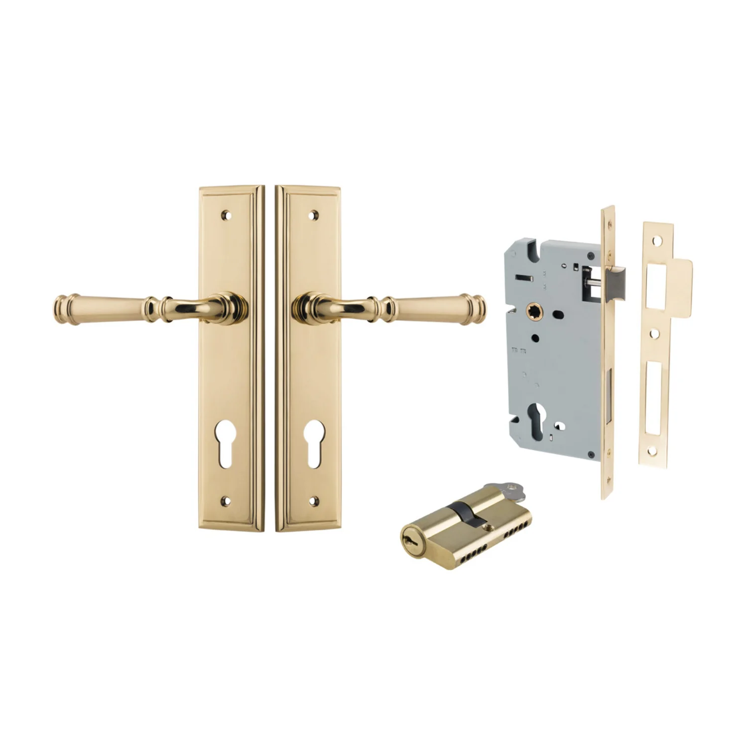 Iver Verona Door Lever on Stepped Backplate Entrance Kit Key/Key - Available in Various Finishes - Image 10