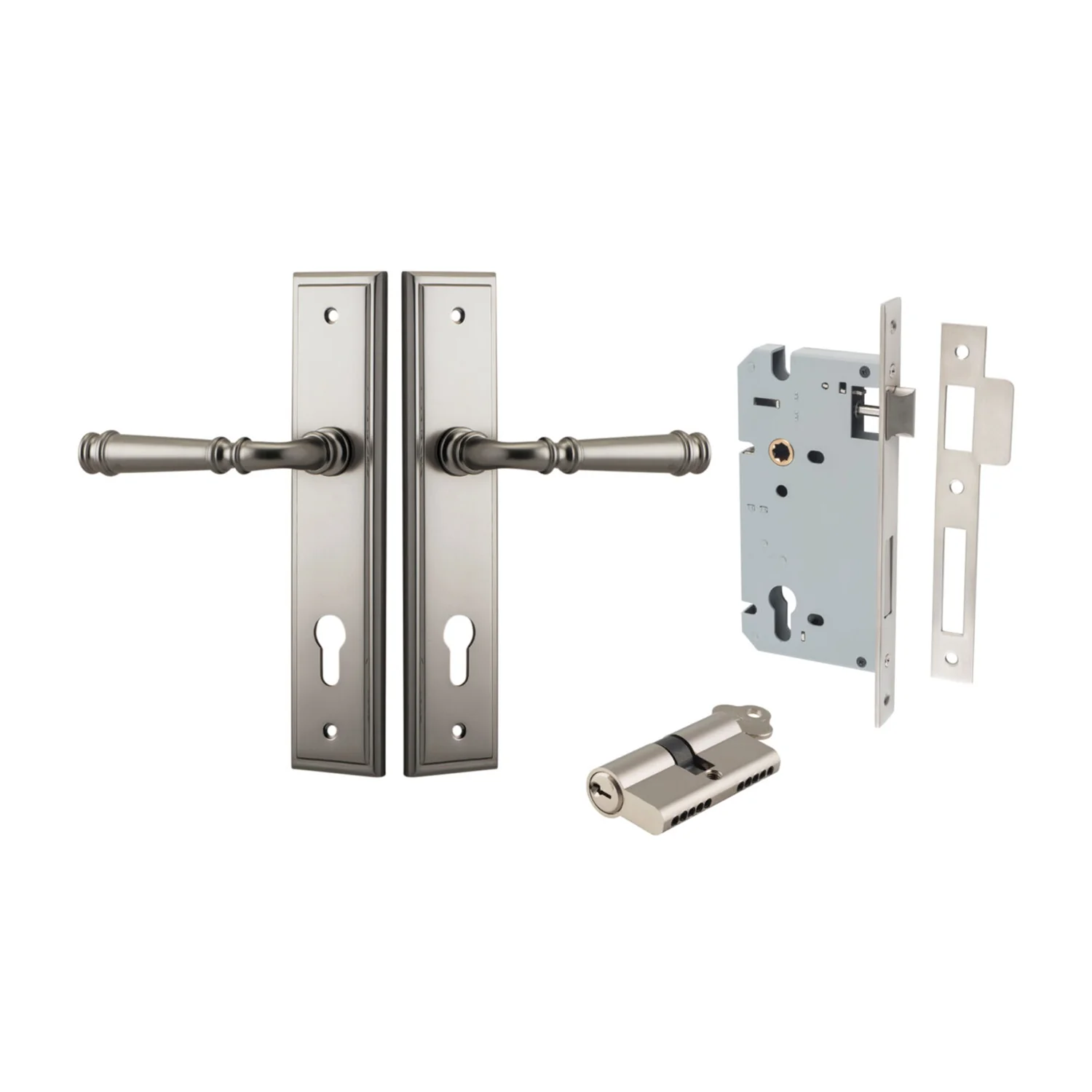 Iver Verona Door Lever on Stepped Backplate Entrance Kit Key/Key - Available in Various Finishes - Image 13