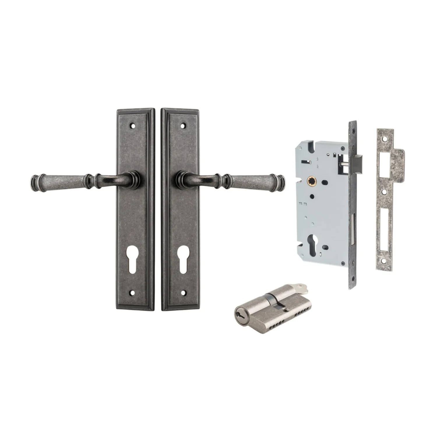 Iver Verona Door Lever on Stepped Backplate Entrance Kit Key/Key - Available in Various Finishes - Image 8