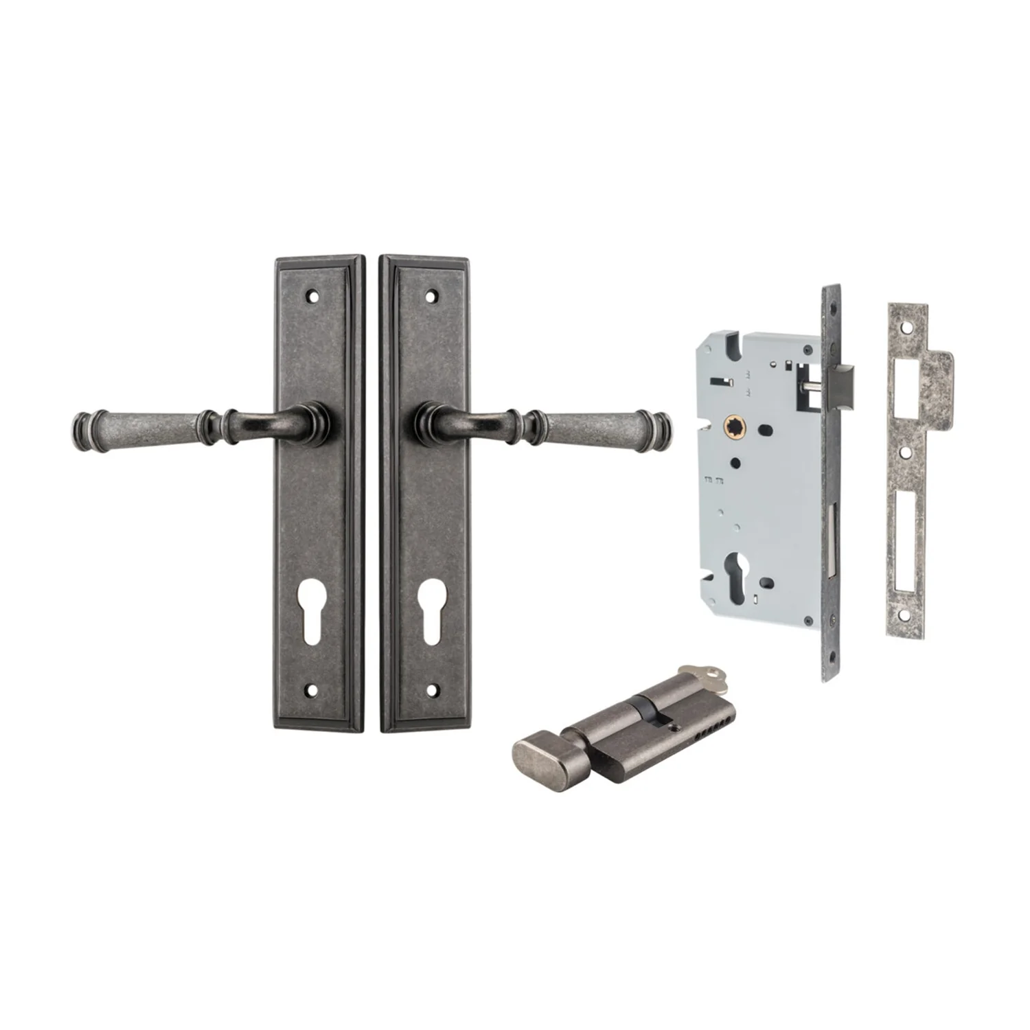 Iver Verona Door Lever on Stepped Backplate Entrance Kit Key/Thumb - Available in Various Finishes - Image 8