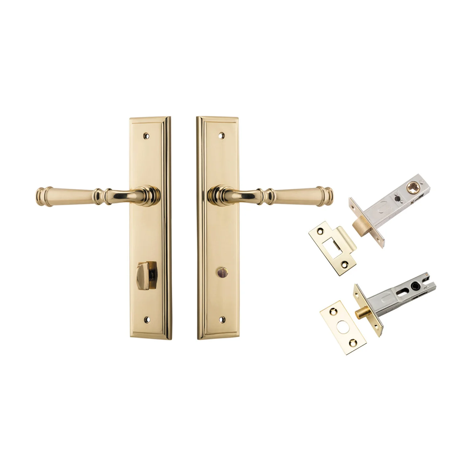Iver Verona Door Lever on Stepped Backplate Privacy Kit with Turn - Available in Various Finishes - Image 10