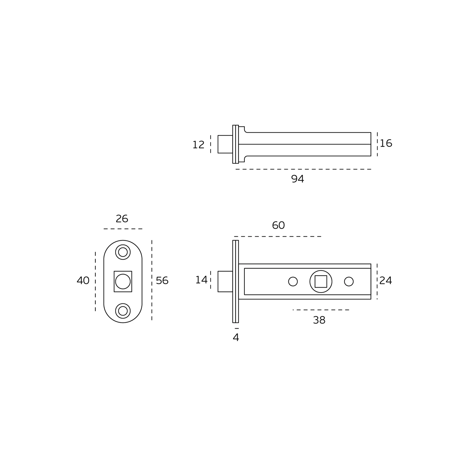 JNF Adjustable Magnetic Silent Latch 60mm Satin Stainless Steel IN.20.153 - Image 2
