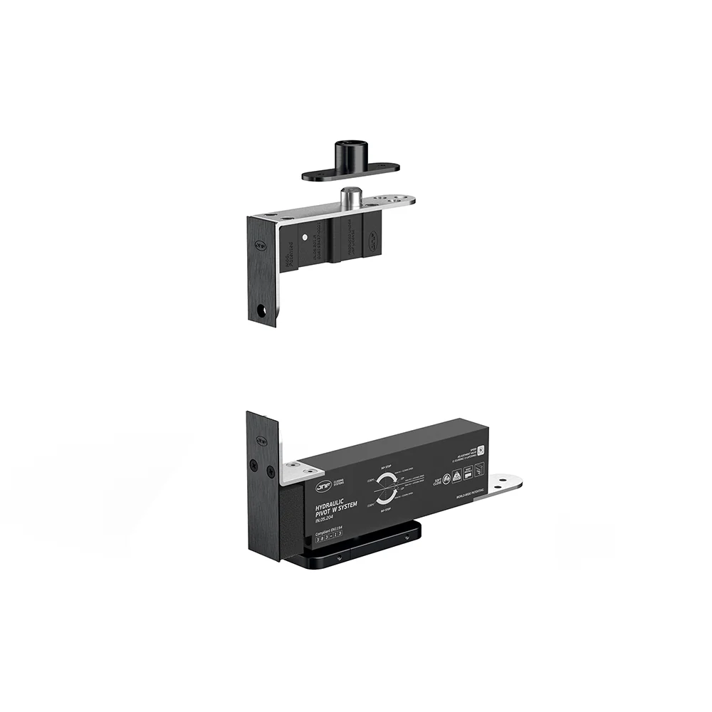 JNF Hydraulic Pivot Set for Wood Doors Titanium Black IN.05.204.HO.TB