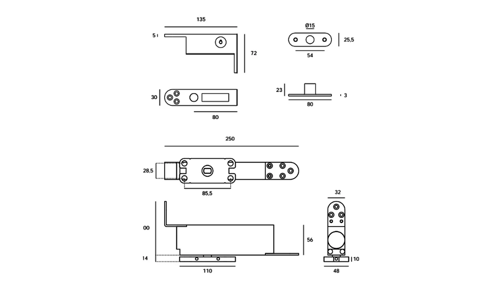 JNF Hydraulic Pivot Set For Wooden Doors Stainless Steel IN.05.204 - Image 4