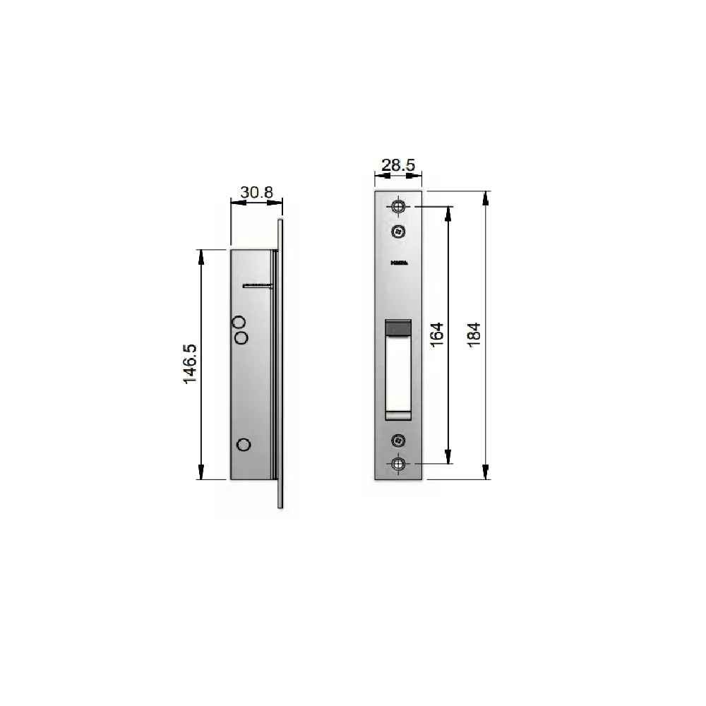 Dormakaba Strike Plate Assembly To Suit 951 Lock 951-030 - Image 2