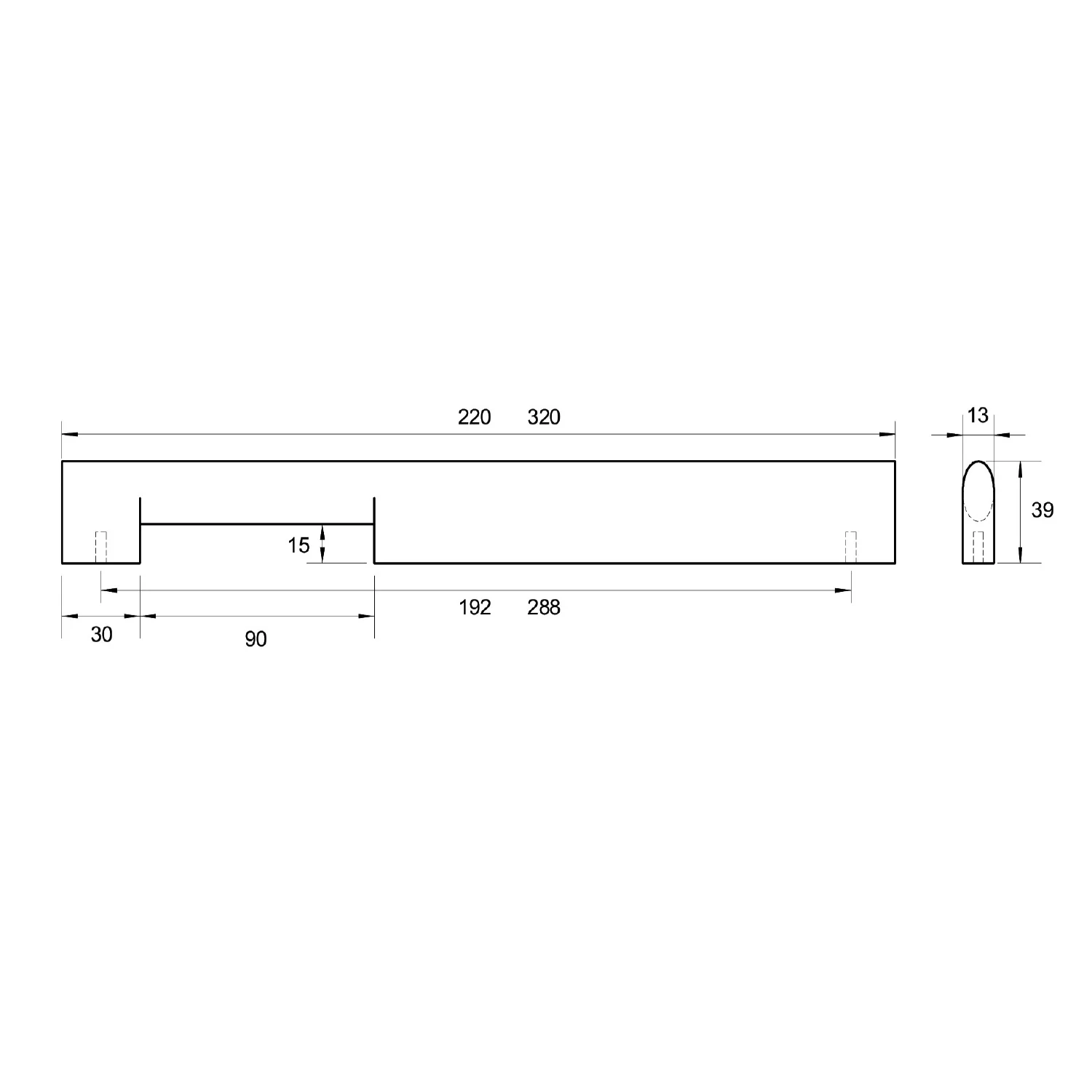 Kethy Astrid Cabinet Handle L7806 - Available in Various Finishes and Sizes - Image 2