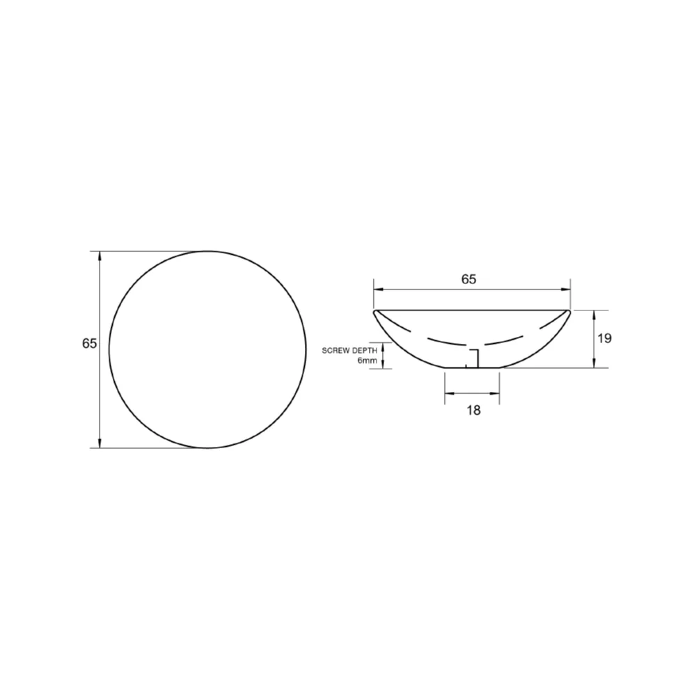 Kethy Bowl Knob L4328 - Available in Various Finishes - Image 2
