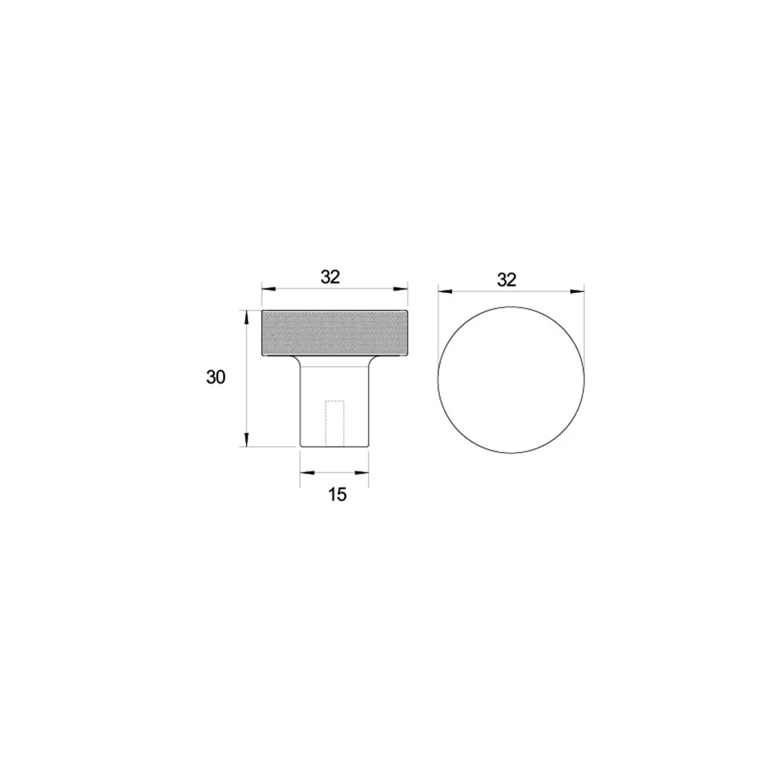 Kethy Bugle Knob 32mm Diameter - Available in Various Finishes - Image 2