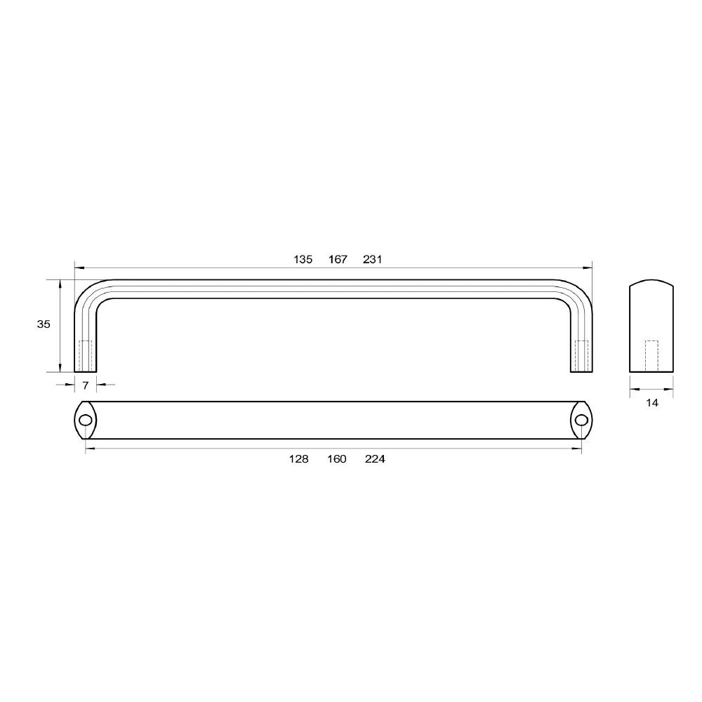 Kethy Cobar Cabinet Pull Handle S333 - Available in Various Sizes - Image 2