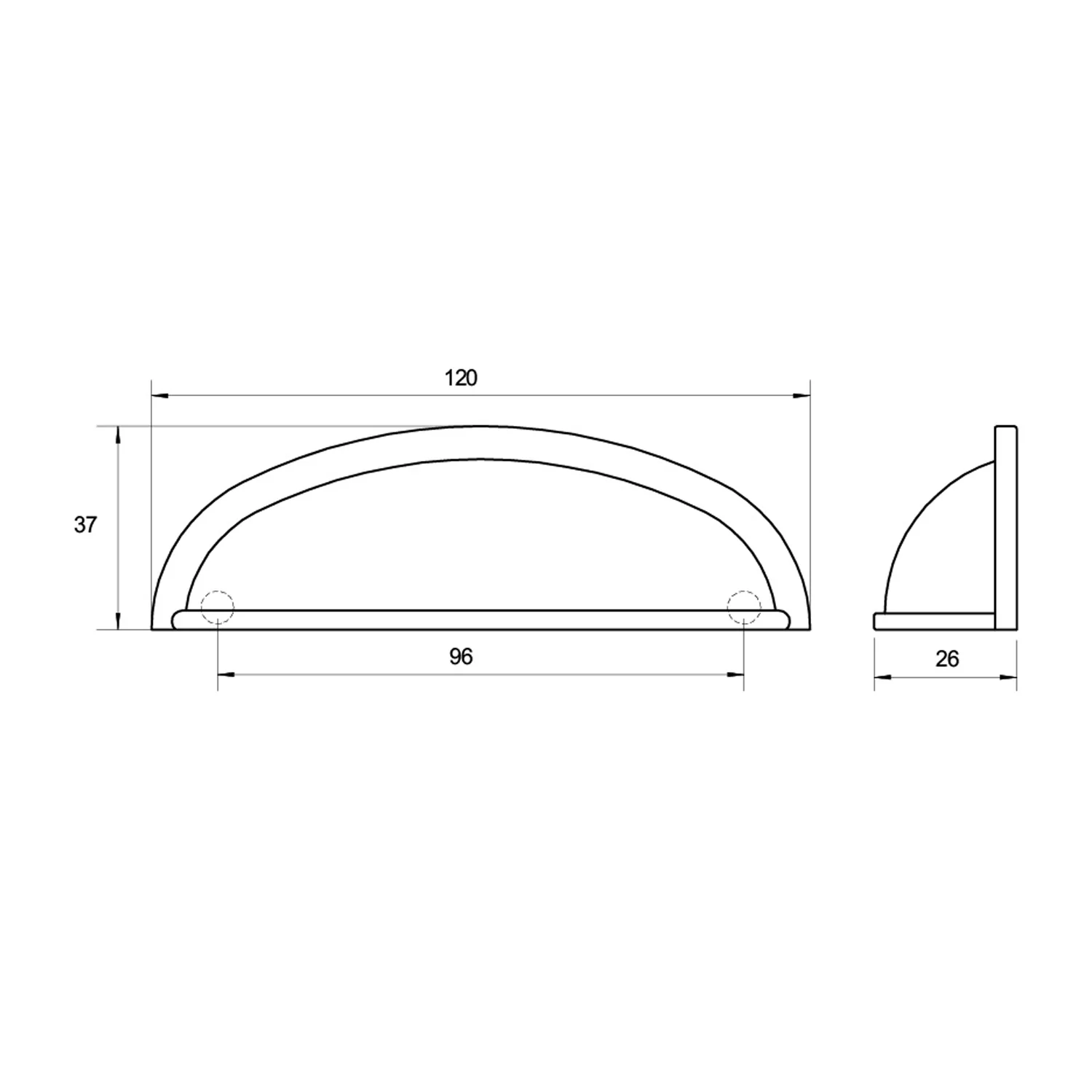 Kethy HT568 Bristol Cup 96mm - Available In Various Finishes - Image 2