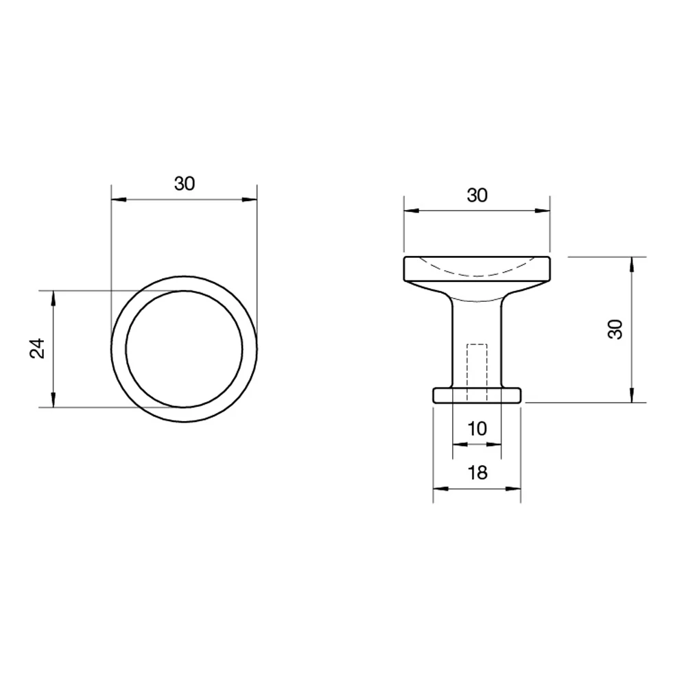 Kethy L895 Randers Cabinet Knob 30mm - Available in Various Finishes - Image 5