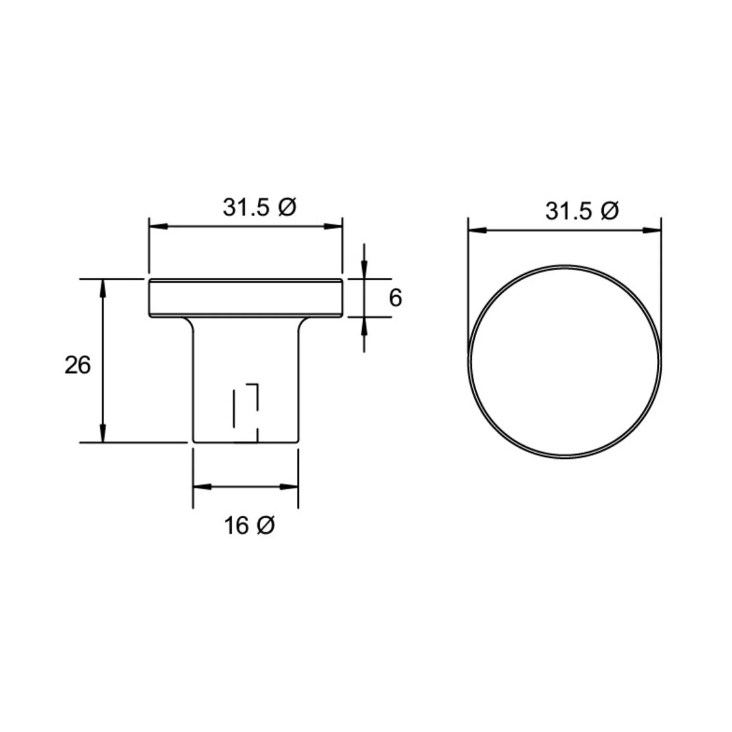Kethy Modern Cabinet Knob S315 - Available in Polished and Satin Stainless Steel - Image 2