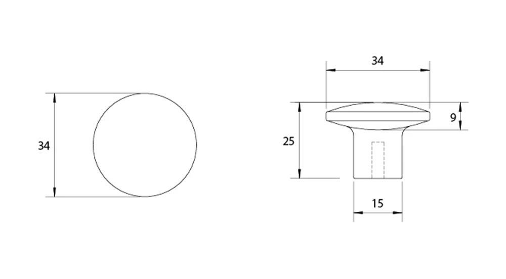 Kethy Yarra Cabinet Knob 37mm - Available in Various Finishes - Image 2