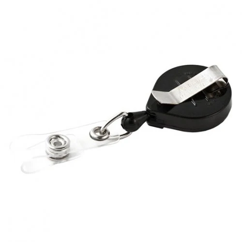 KEY-BAK MINI-BAK Self Retracting Reel KBMBIDHD Round ID Holder 600mm Cord Black - Image 2