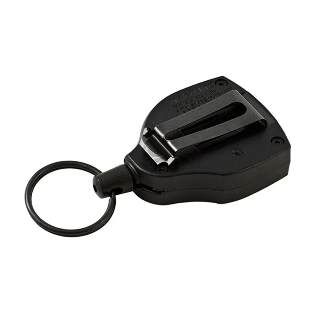 KEY-BAK SUPER48 Retractable Key Holder Standard Clip 1.2m Cord Black KBS48K - Image 2