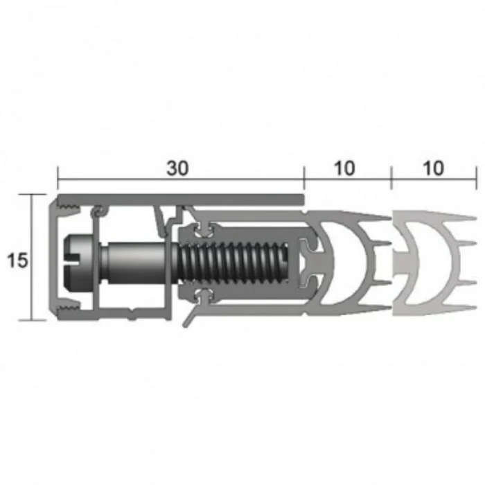 Kilargo Adjustable Door Perimeter Seal IS7087si Fire Rated - Image 6