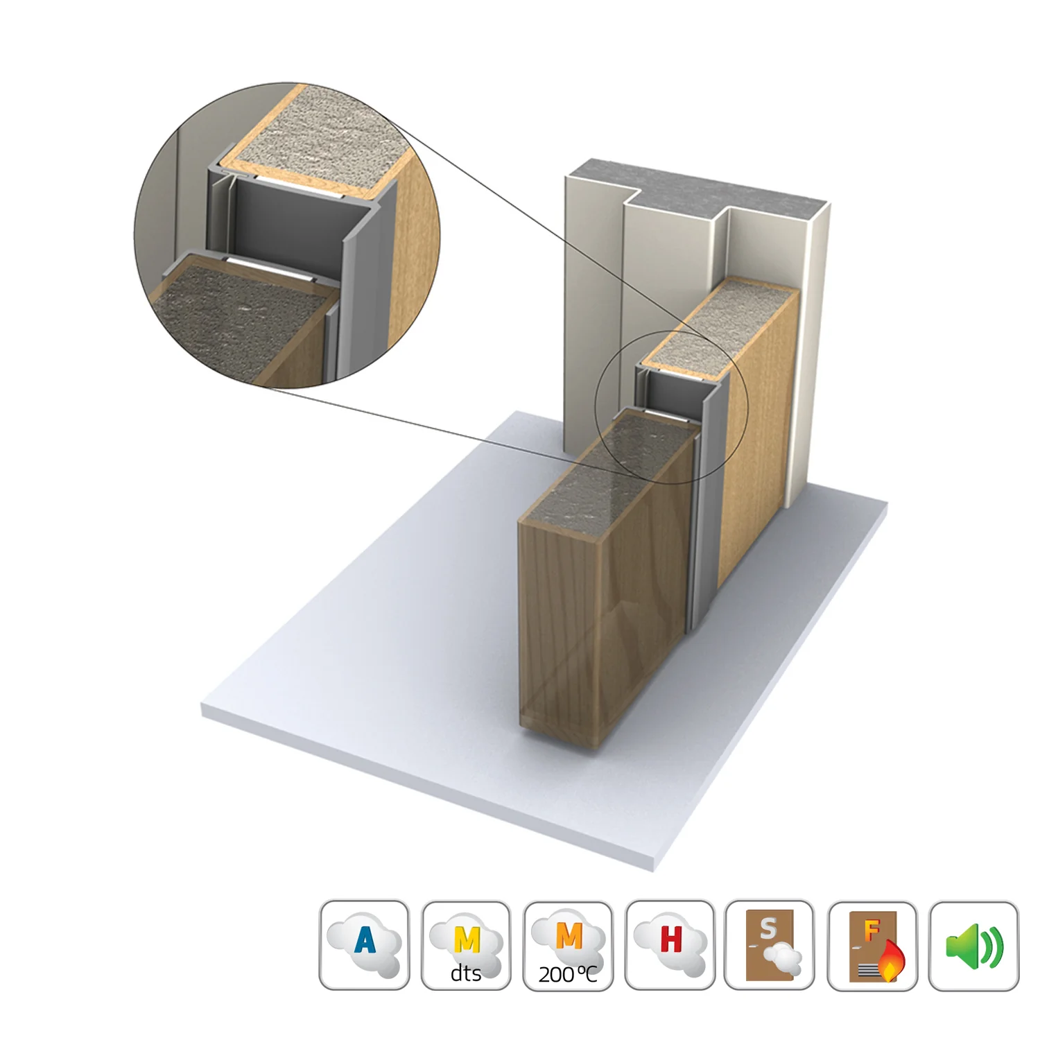 Kilargo Aluminium Meeting Style Seal for Single Action Fire Door - Available in Various Sizes