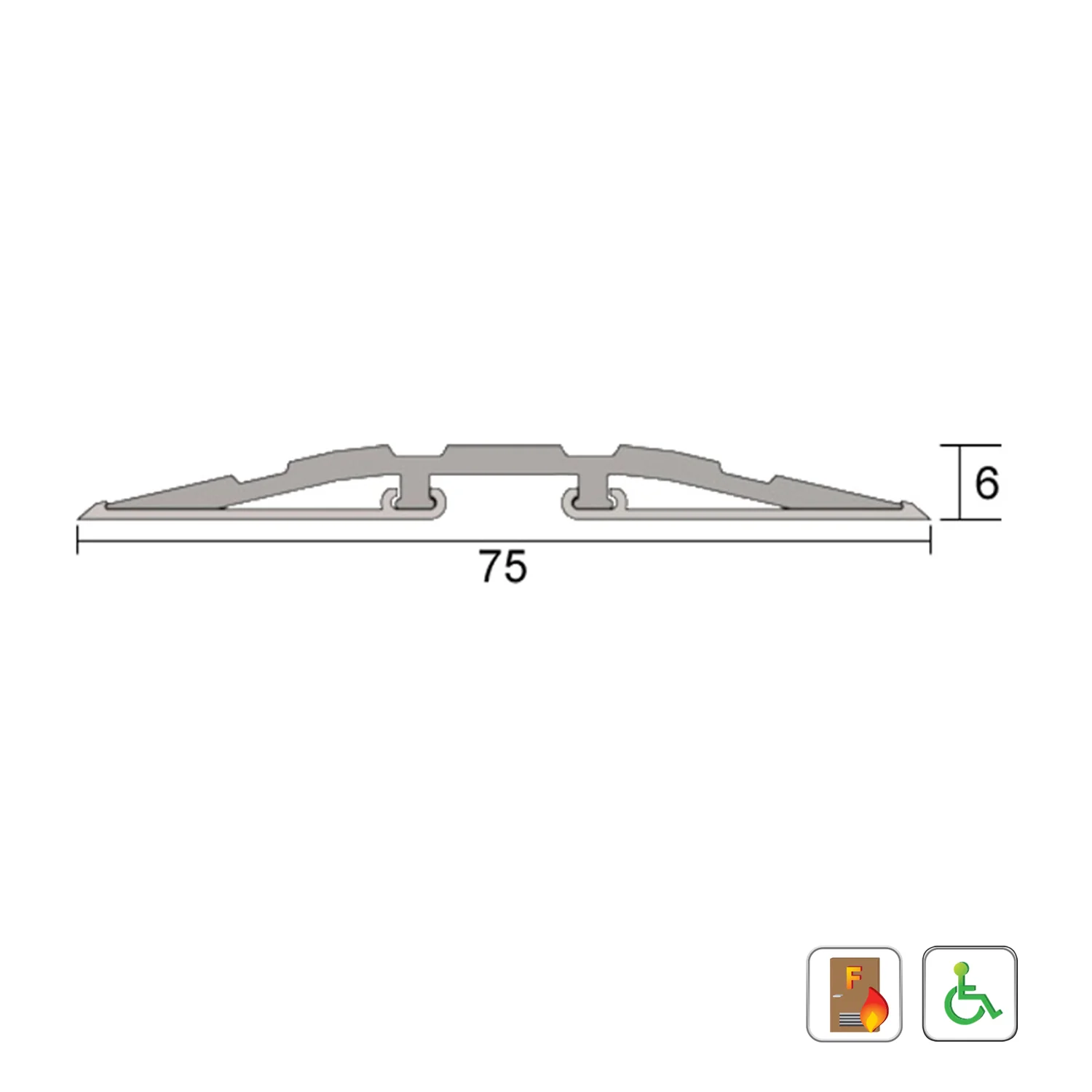 Kilargo IS4010 Heavy Duty Low Profile Threshold Plate Clear Anodised - Image 12