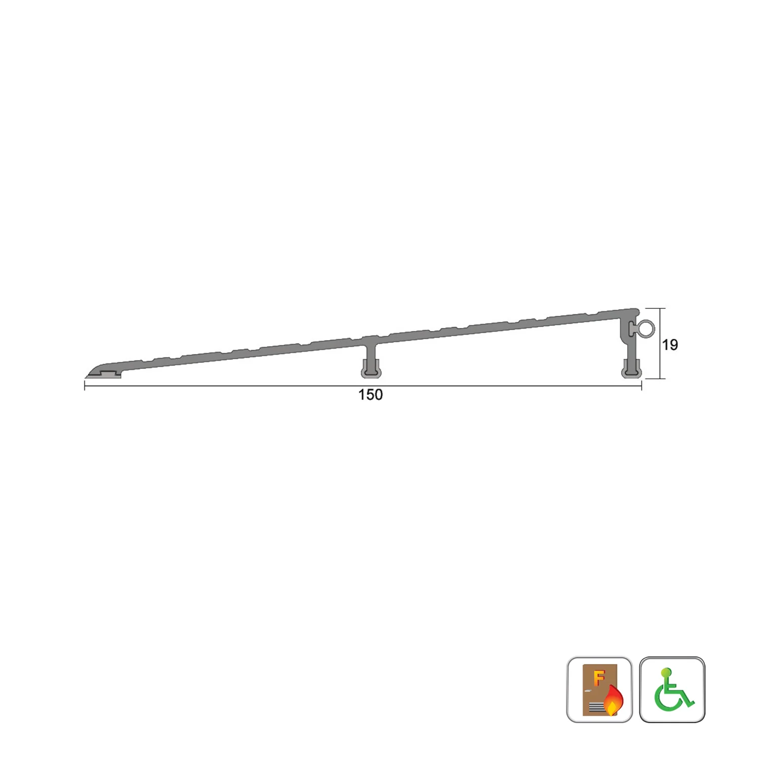 Kilargo IS4078si Threshold Ramp With Compression Bulb - Available in Various Sizes - Image 4