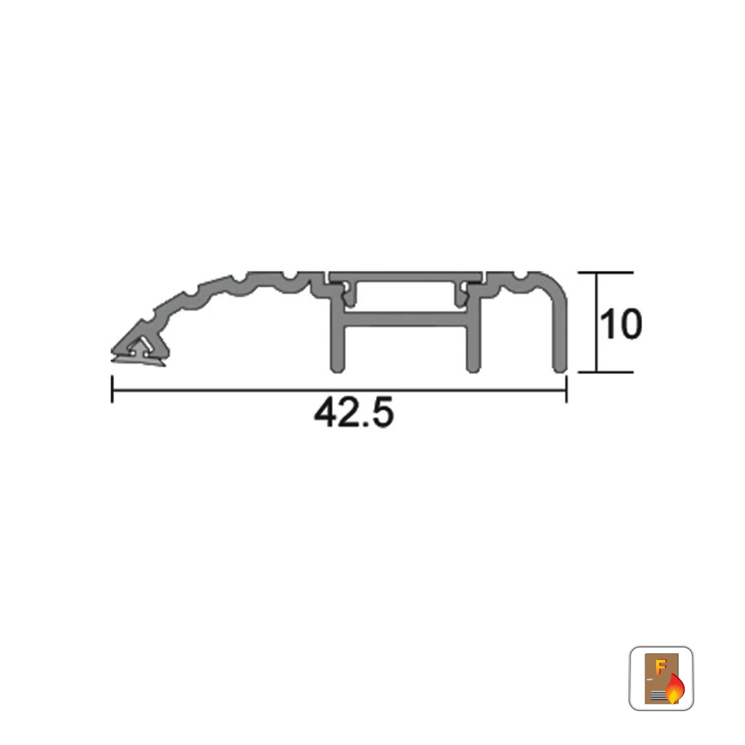 Kilargo IS4100 42.5mm Threshold Plate with Screw Cover Plate - Available in Various Sizes - Image 2
