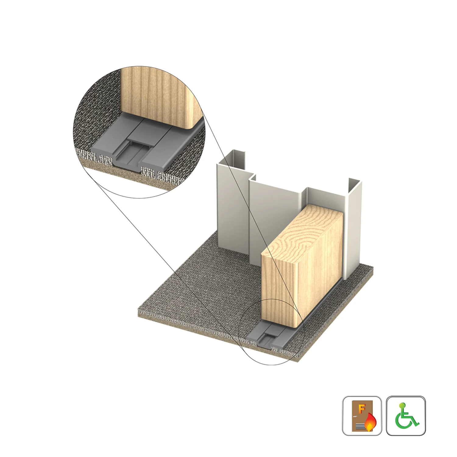 Kilargo IS4140 Carpet Threshold Plate - Available in Various Sizes - Image 2