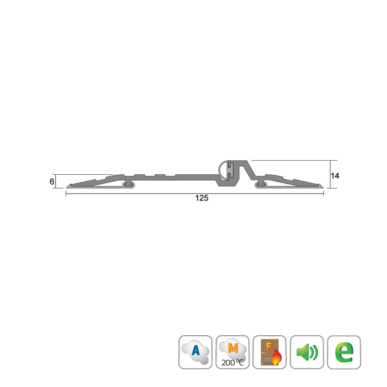 Kilargo IS4220si 125mm Panic Threshold Plate with Silicone Compression Bulb - Image 2
